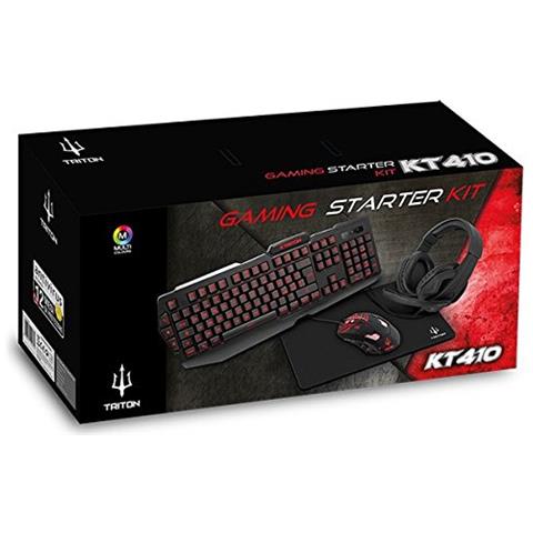 Kit Gaming USB Tastiera Atlantis P013-KT410 + Mouse 6 Pulsanti + Cuffia e Tappetino Antivirus 12mesi Colore Nero (Layout Italiano)  - Foto 6