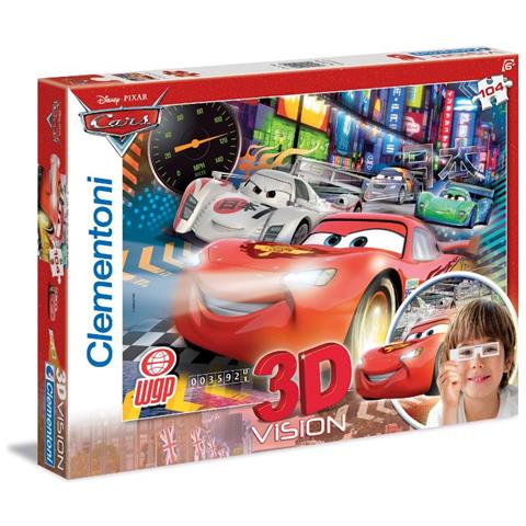 CLM20044 Puzzle da 104 Pezzi - 3D Vision: Cars - Foto 1