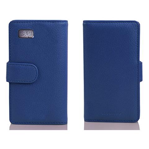 Custodia Compatibile Con Htc Desire 600 In Blu Reale - Coperchio Protettivo In Ecopelle Testurizzata E Tasca Per Carte Di Credito - Foto 2