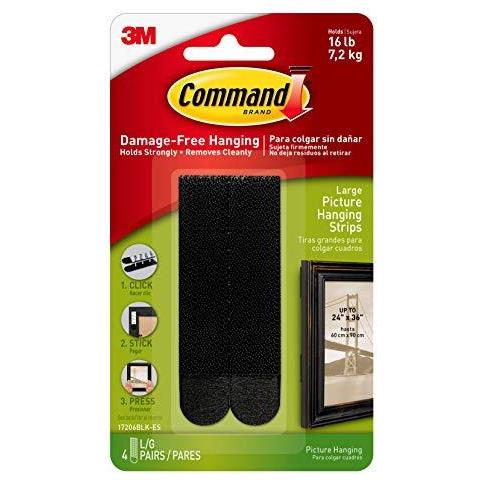 Comando 17206blk Grande Quadro Appeso Strisce-nero 4 Coppie - Foto 1