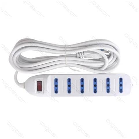 Multipresa Ciabatta Elettrica 6 Posti Con Interruttore Generale Cavo Da 5metri Spina 16a 250v Presa 16a 250v 6 Way P1711 - Foto 2
