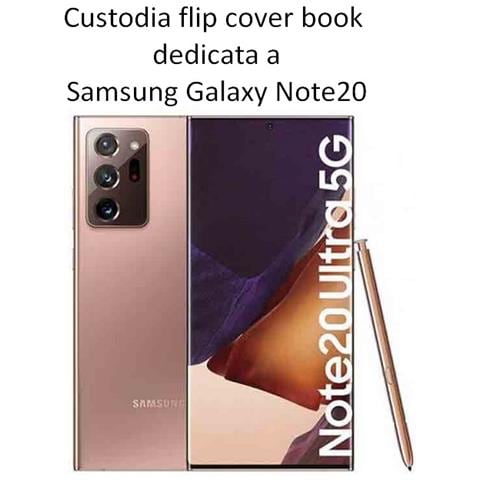 Smart Book Custodia Poket Silicone Flip Cover Case Per Samsung Galaxy Note20 Ultra 5g N986 Black - Foto 2