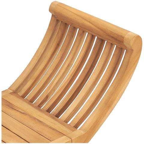 Panchina da Giardino 126 cm in Legno Massello di Teak - Foto 6
