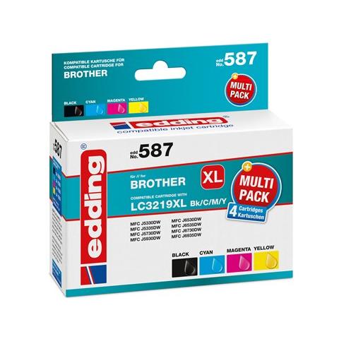EDD-587 cartuccia d'inchiostro 4 pz Compatibile Resa elevata (XL) Nero, Ciano, Magenta, Giallo - Foto 1
