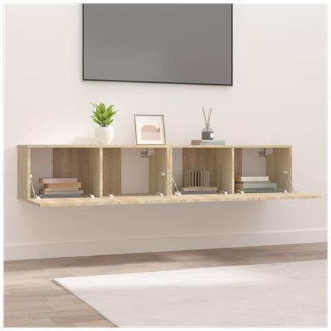 Mobili TV 2 pz Rovere Sonoma 80x30x30 cm in Legno Multistrato - Foto 10