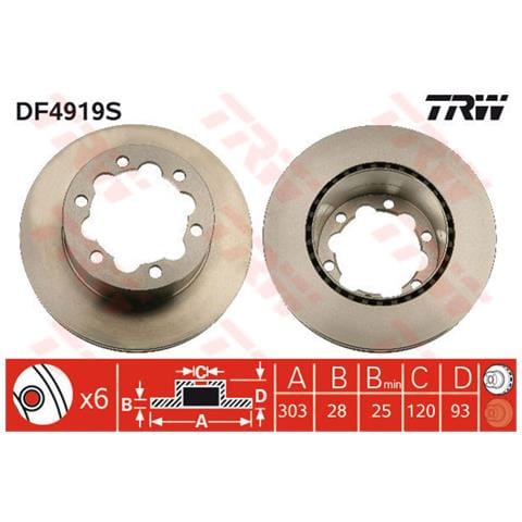 Disco Freno Isuzu (gm) Tfs 3.5 Df4919s - Foto 1
