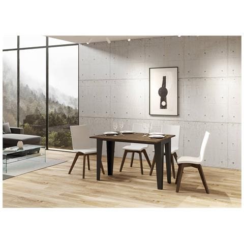 Tavolo Apribile 120x45/90 Cm Flame Double Telaio Antracite - Noce - Foto 2