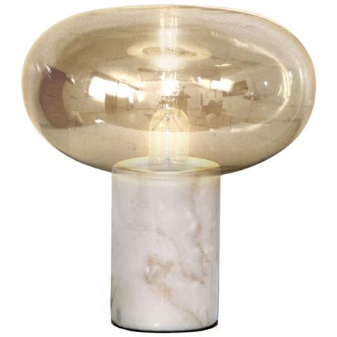 Lampada Da Tavolo Funghi 1l Marmo Bianco - Foto 1
