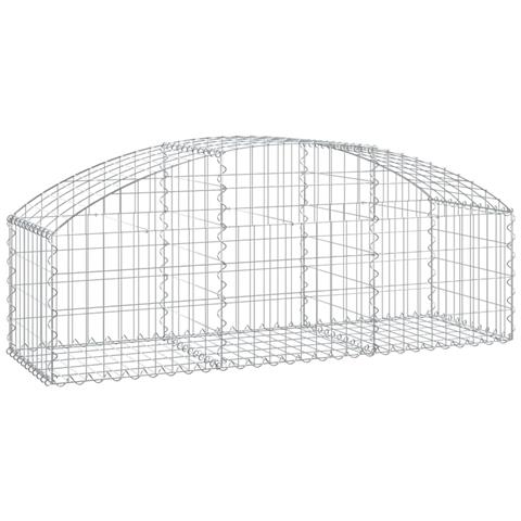 Cesto Gabbione Ad Arco 150x50x40/60 Cm Ferro Zincato - Foto 1