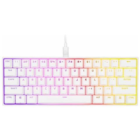 Tastiera Con cavo e senza cavo 0840006640479 per Gaming (Layout Francese) Colore Bianco - Foto 1