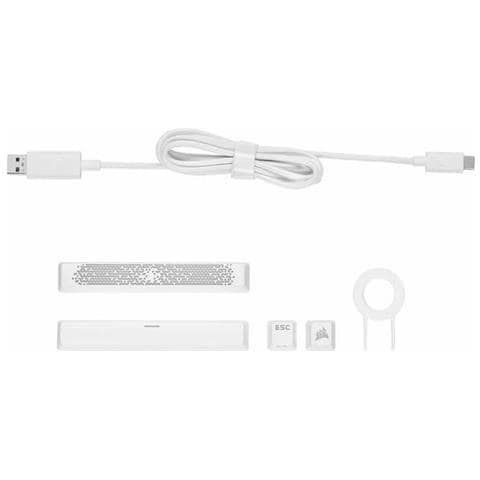 Tastiera Con cavo e senza cavo 0840006640479 per Gaming (Layout Francese) Colore Bianco - Foto 2