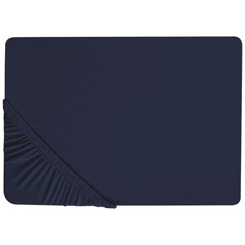 Coprimaterasso Elasticizzato Hofuf Cotone Blu Marino - Foto 2