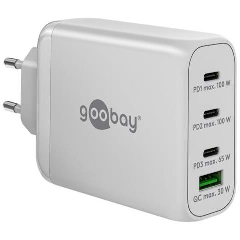 Goobay 65556 Caricabatterie Per Dispositivi Mobili Computer Portatile, Smartphone Bianco Ac Ricarica Rapida Interno - Foto 1