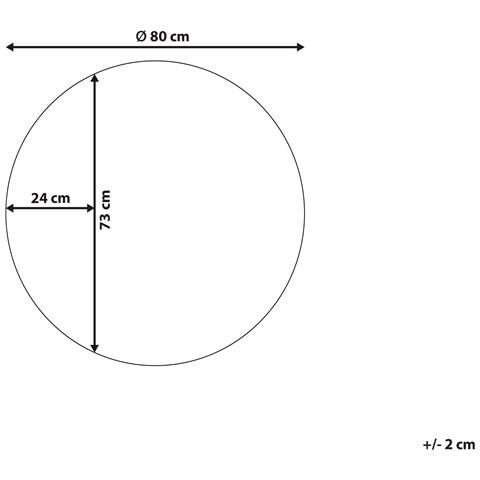 Specchio Charron 80 Cm 80 Cm Blu - Foto 6