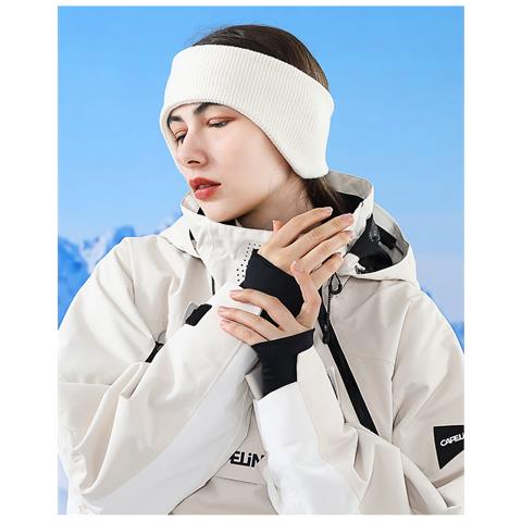 Fascia Invernale Scalda Orecchie Per Sci, Ciclismo White - Foto 3