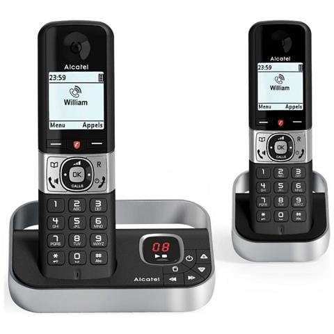 Telefono Cordless Duo Dect Nero Con Segreteria - F890voiceduonoir - Foto 1