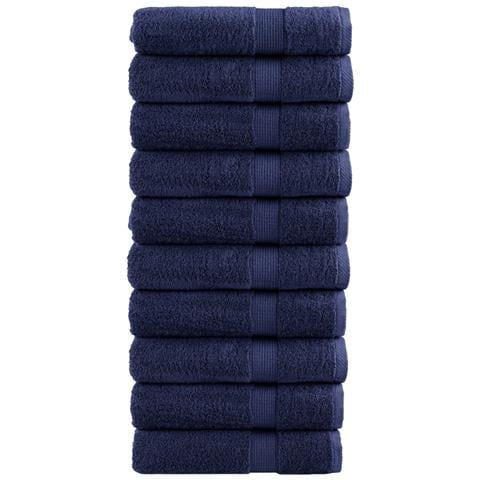 Asciugamani Bagno SOLUND 10 pz Blu Navy 100x150cm 600gsm - Foto 1