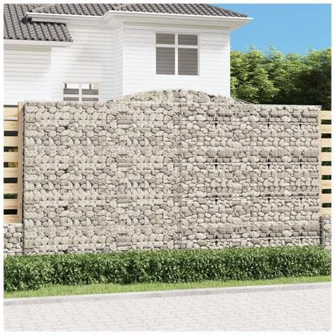 Cesti Gabbioni Ad Arco 15 Pz 400x30x220/240 Cm Ferro Zincato - Foto 1