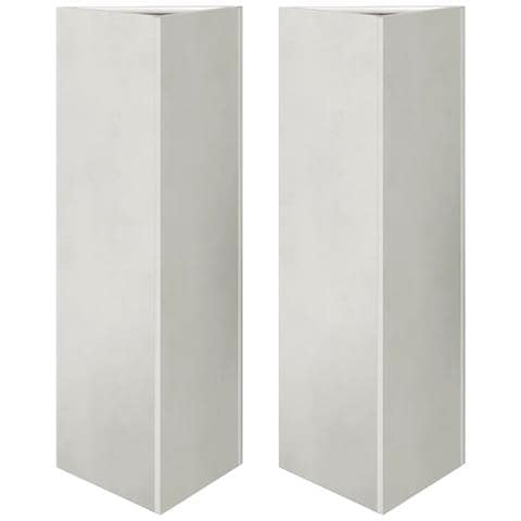 Fioriere da Giardino 2 pz Triangolari 35x35x75 cm Acciaio Inox - Foto 1