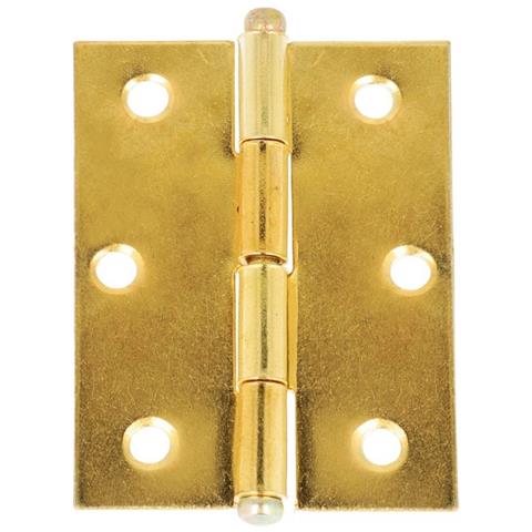 Mobilia - 2 Cerniere Pomoli Sferici In Ferro Ottonato 40x35 - Foto 1