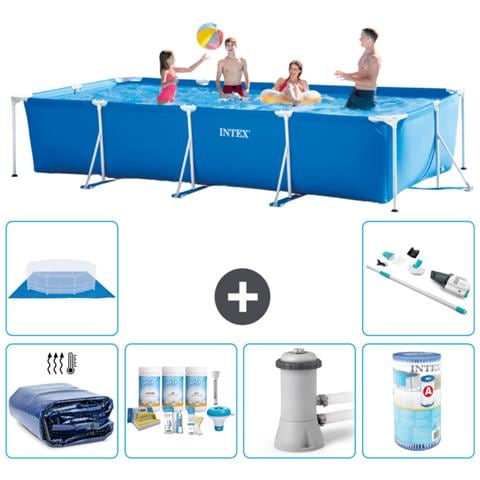 Piscina Fuori Terra - Rettangolo - 450x220x84 Cm - Blu - Include Accessori Coordinati A306 - Foto 1
