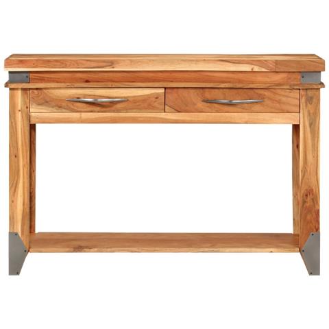 Tavolo Console 110x34x74 Cm In Legno Massello Di Acacia - Foto 1
