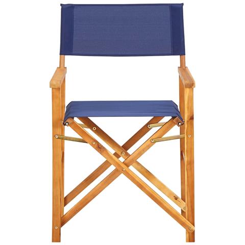 Lusso Casadino -  Sedia Da Regista In Legno Massello Di Acacia Blu - Foto 1