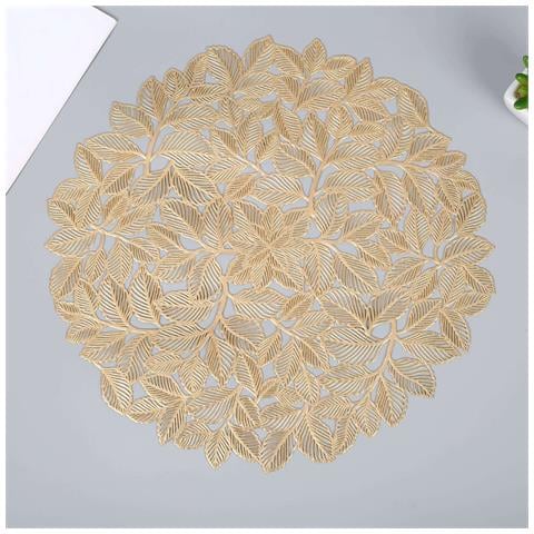 Set Di 6 Tovagliette Dal Design Elegante Con Foglie Gold - Foto 3