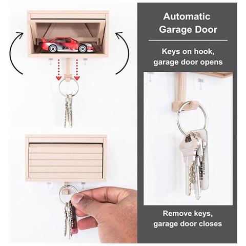 Portachiavi Garage Auto Con Porta Apribile Grey - Foto 2