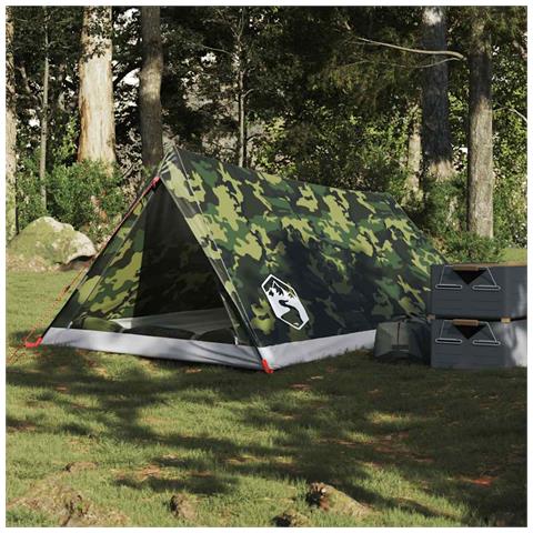 Tenda da Campeggio per 2 Persone Mimetica Impermeabile - Foto 1