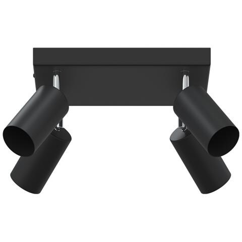 Faretto da soffitto 4 Vie Regolabile Nero GU10 - Foto 1