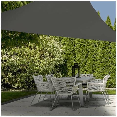 Vela Parasole 3,6x3,6x3,6 m Grigia a Triangolo - Foto 2