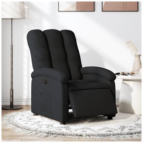 Poltrona Elettrica Reclinabile Nera in Tessuto - Foto 2