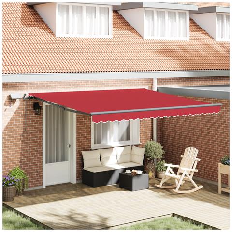 Tenda Retrattile Manuale con LED Rossa 400x300 cm - Foto 2