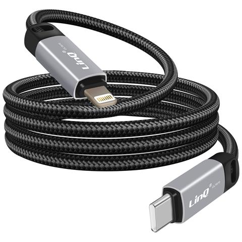 Cavo Lightning A Usb-c Power Delivery 36w In Nylon Intrecciato 1,2m, Nero - Foto 1