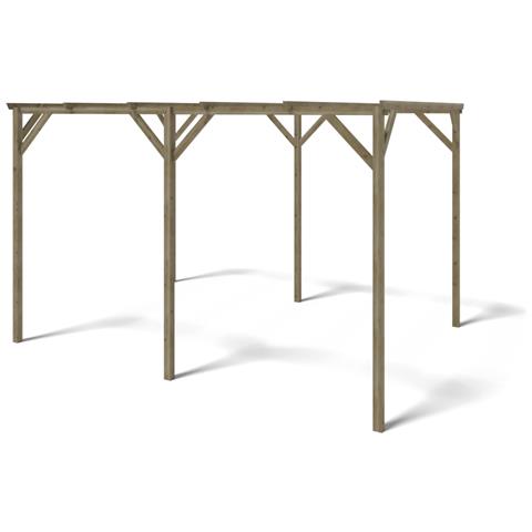 Tettoia Posto Auto Coperto In Legno 3x4 M - 12 M2 - Foto 1