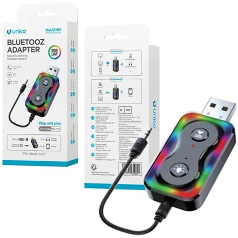 Adattatore Bluetooth Per Tv Ricevitore E Trasmettitore 2in1 Bt 5.3 Nero - Foto 1