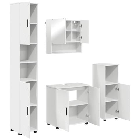 Set di mobili per il bagno 4 pcs Bianco 61 x 35 x 64 cm - Foto 1