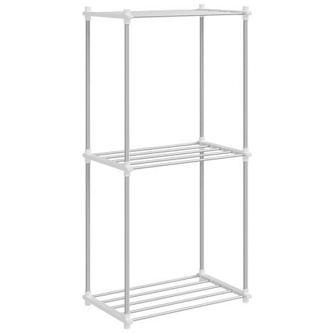 Mensola di Stoccaggio bianco 43 x 27 x 90 cm Alluminio - Foto 1