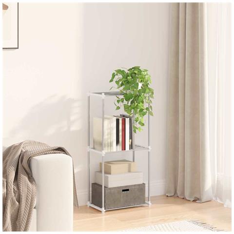 Mensola di Stoccaggio bianco 43 x 27 x 90 cm Alluminio - Foto 2