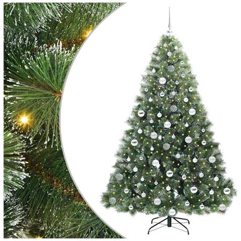 Albero di Natale artificiale con 300 LED Verde 180 cm PE e PVC - Foto 1