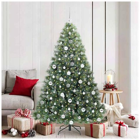 Albero di Natale artificiale con 300 LED Verde 180 cm PE e PVC - Foto 2