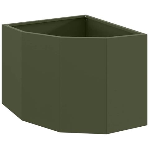 Vaso d'angolo Oliver verde 45 x 45 x 35 cm Acciaio - Foto 1