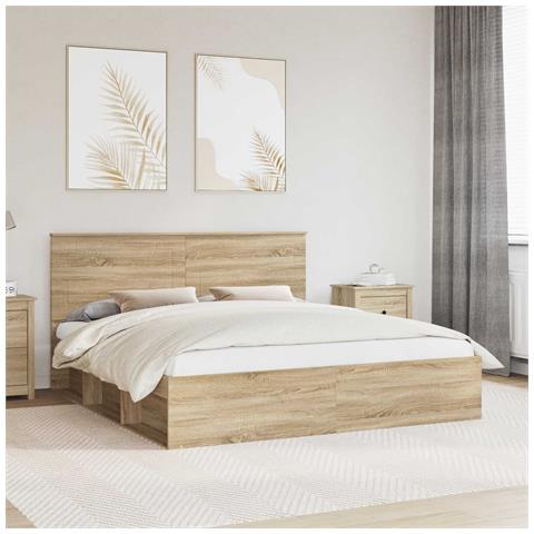 Struttura del letto Sonoma 180 x 200 cm Pino massello - Foto 2