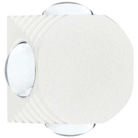 Applique LED da Muro 4W con 4 Fasci Luminosi Corpo Bianco 3000K IP54, colore Bianco - Foto 1