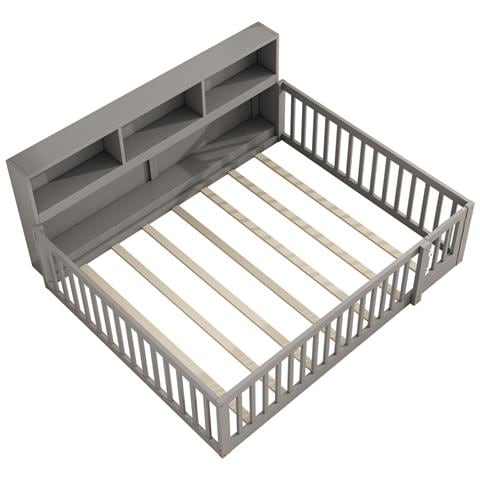 Letto Per Bambini 140x200 Con Sponde Di Sicurezza E Scomparti Laterali - Foto 3