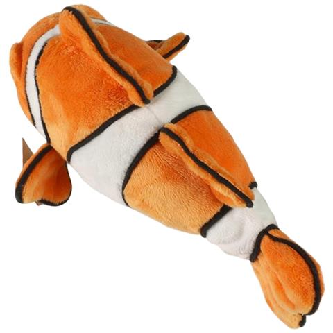 Peluche Di Pesce Pagliaccio Realistico 25 Cm In Poliestere Ultra Morbido Ed Ecologico, Arancione - Foto 2