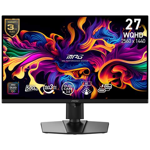 Monitor Gaming 26.5" QD-OLED Flat MPG 271QRDE X50 Wide Quad HD Tempo di risposta 1 ms - Foto 1