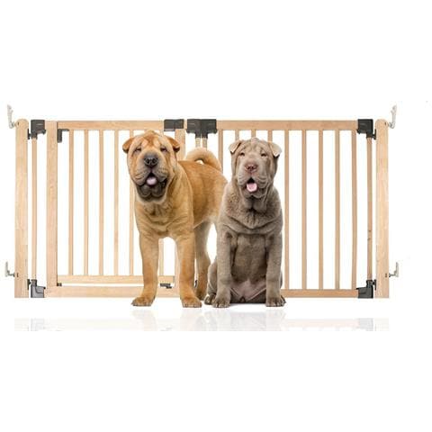 Bettacare Barriera Per Animali Domestici Espandibile In Legno Multipannello, Fino A 176cm, Legno Naturale, 76cm Di Altezza - Foto 1