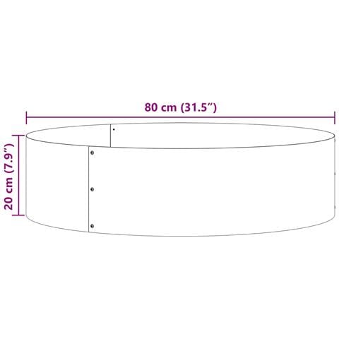 Anello per vaso Marrone 80 x 80 x 20 cm - Foto 8